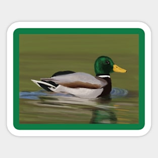 Mallard painting Sticker